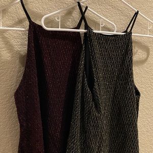 Guess women’s halter tank, choice of two colors: red or gold, size small, NWOT